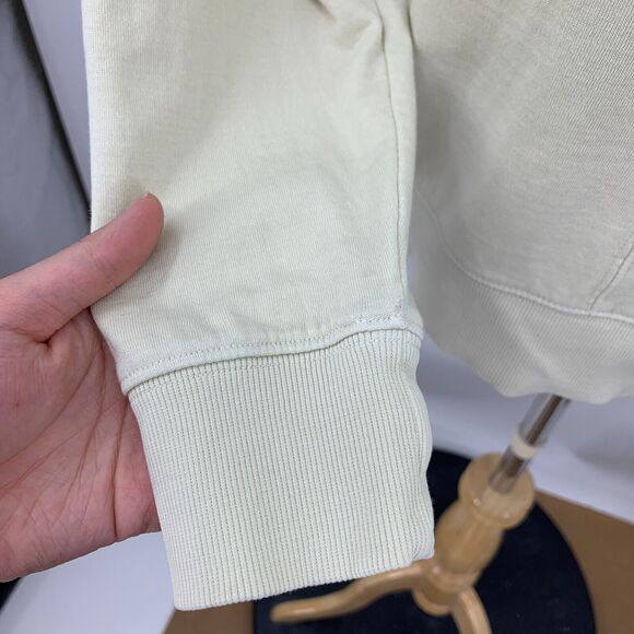 Athleta Sundown Dip Dye Shirt Womens XS Moss Beige Round Neck Raglan Long Sleeve - Picture 6 of 15